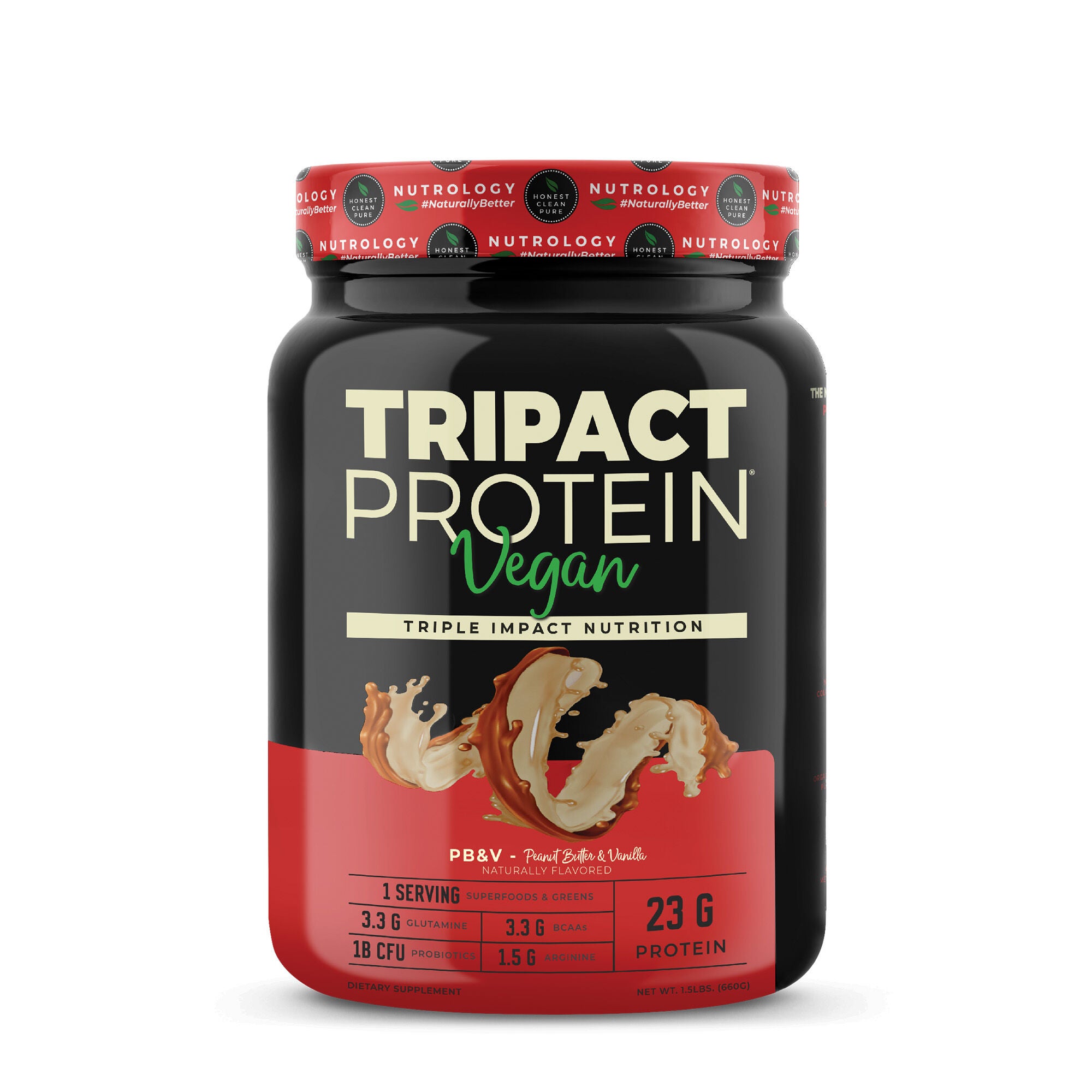 Tripact Vegan Protein - Peanut Butter &amp; Vanilla (20 Servings)  | GNC